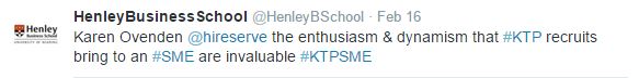 Henley Business School tweet