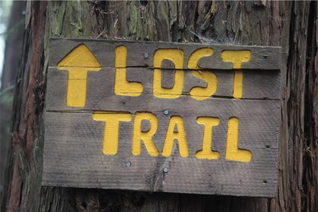 Lost trail sign