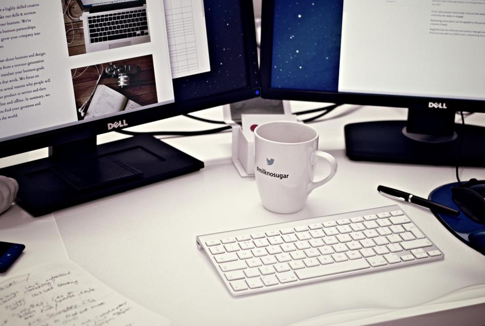 Cup of tea on a desk
