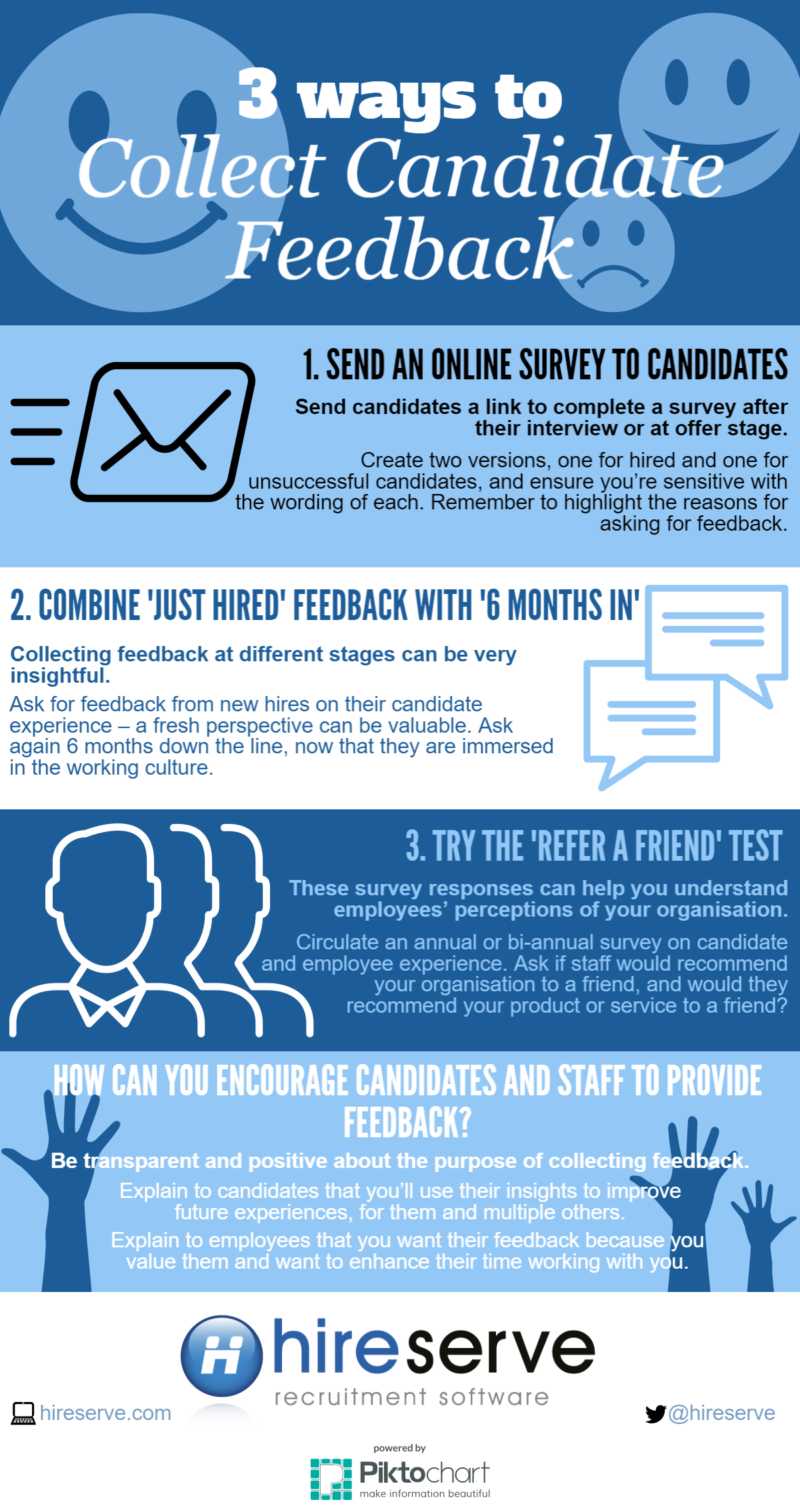 3 ways to collect candidate feedback infographic